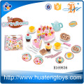 H169836 Nuevo producto shantou juego de té preescolar hight DIY juguete de pastel de plástico para niños